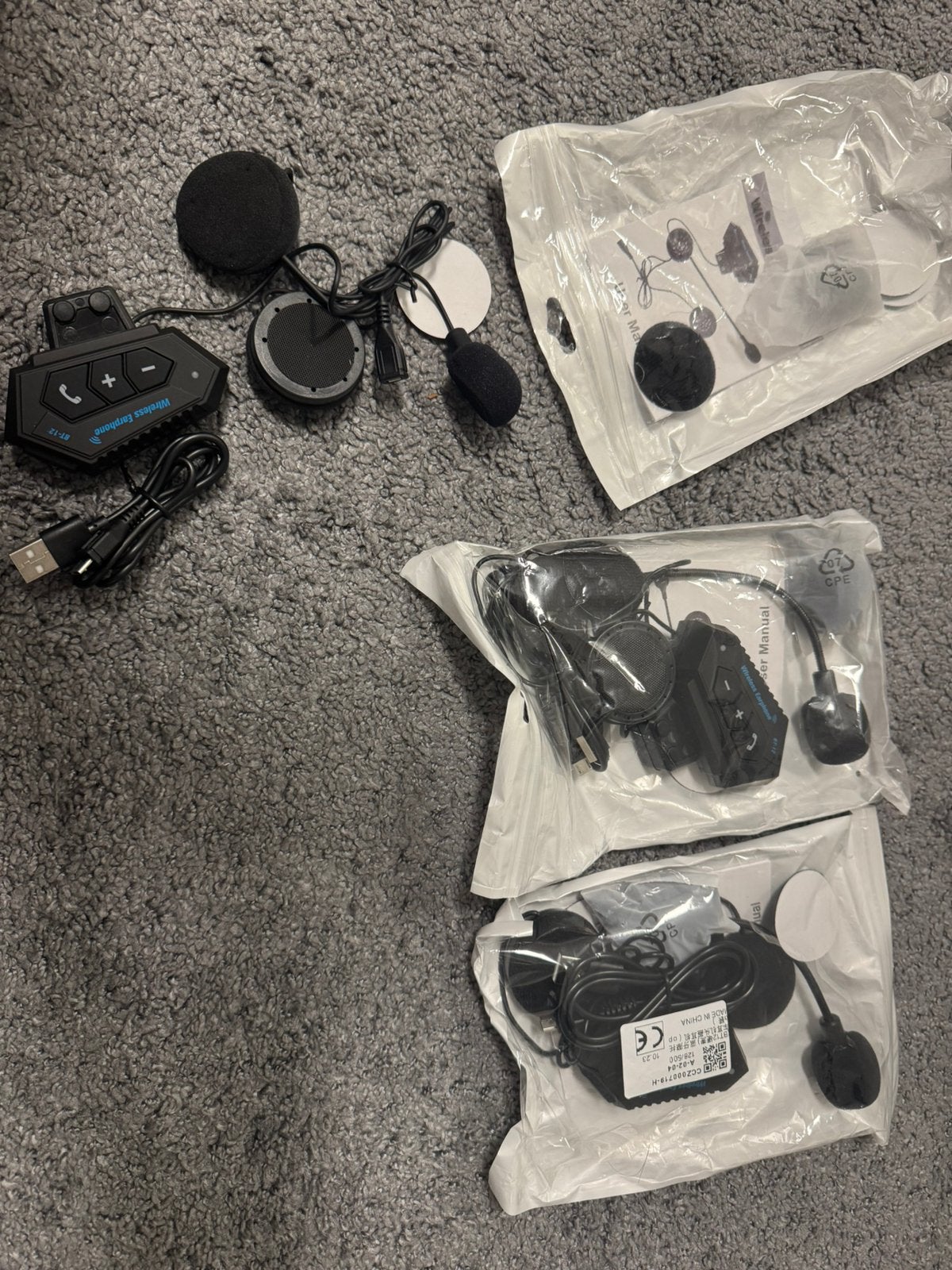 BT-12 Draadloze Motorhelm Headset met Handsfree Bellen, Ophalen, Nieuw