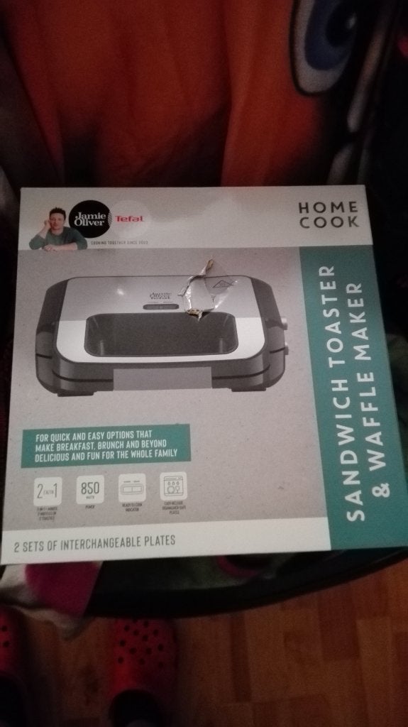 Jamie oliver Tefal wafel / tosti ijzer, Verzenden, Uitneembare platen, Nieuw