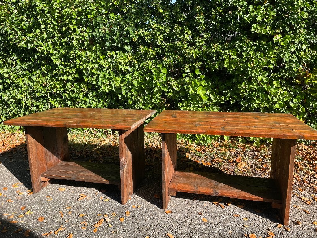 Houten tuintafels - opnieuw gelakt, Ophalen, Zo goed als nieuw, Rechthoekig, Hout