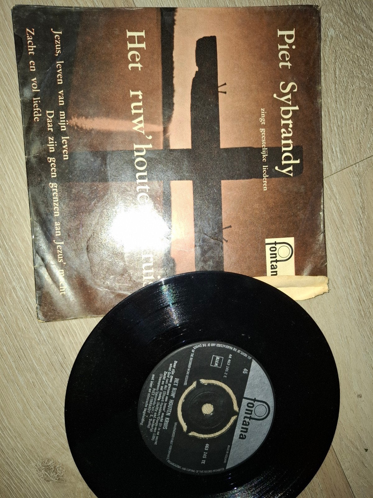 Piet Sybrandy - Het Ruw' Houten Kruis (Geestelijke Liederen), Cd's en Dvd's, Gebruikt, 7 inch, Ophalen of Verzenden, EP