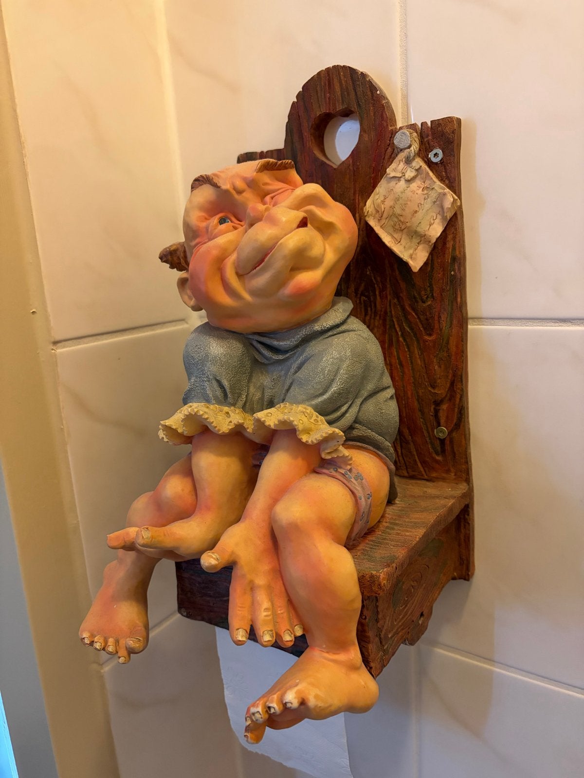 Unieke laaf WC-rolhouder - Humoristisch en Decoratief, Ophalen, Gebruikt, Meerkleurig, Overige stijlen