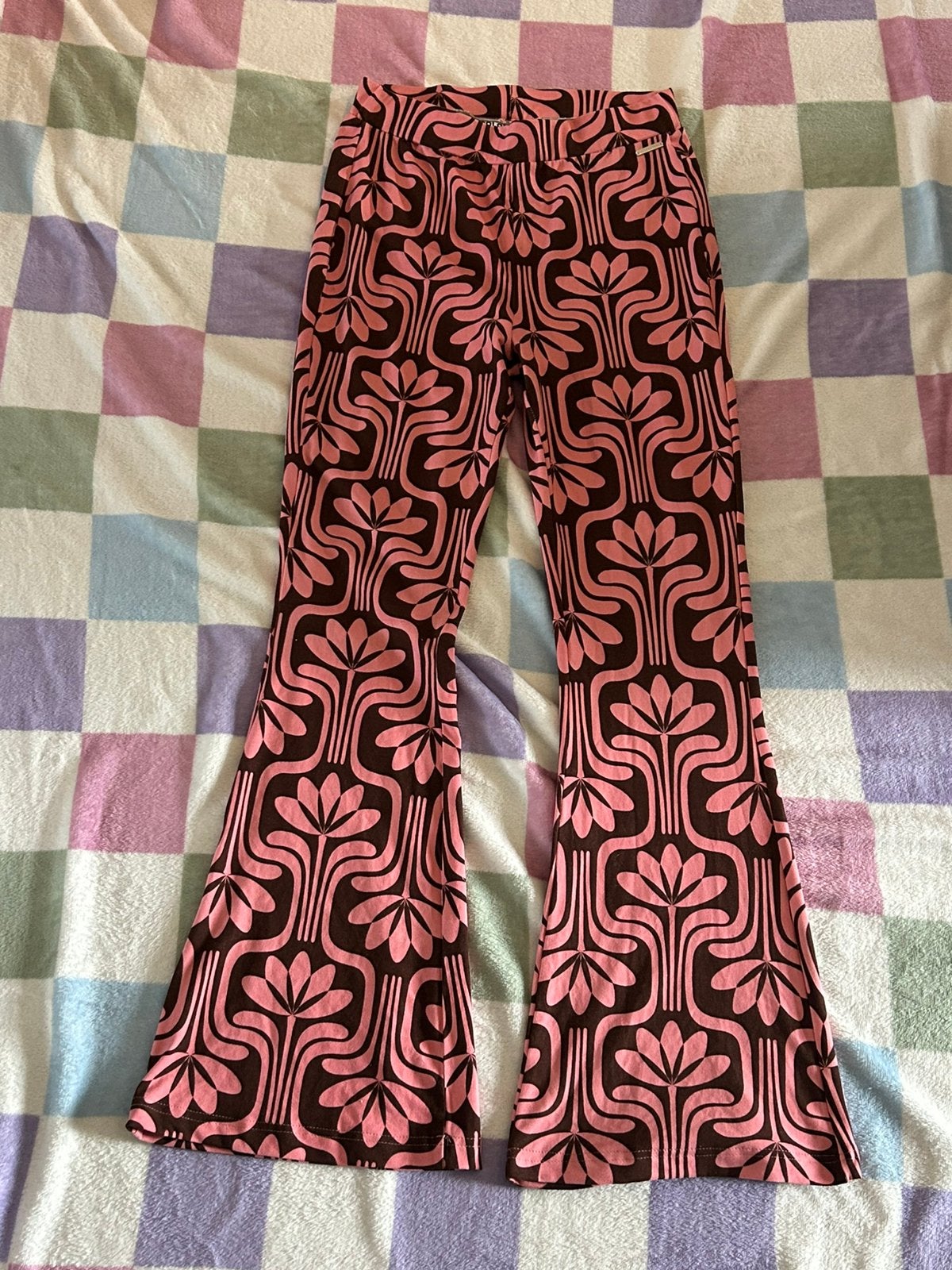 Colourful Rebel FlowerPower flared pants, maat M, Maat 38/40 (M), Nieuw, Ophalen of Verzenden, Roze
