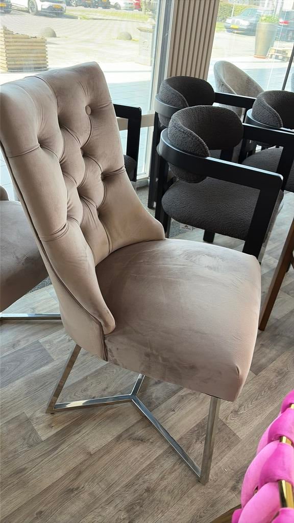 stoelen eetkamerstoelen OUTLET AANBIEDING, Gebruikt, Overige kleuren, Ophalen of Verzenden, Stof
