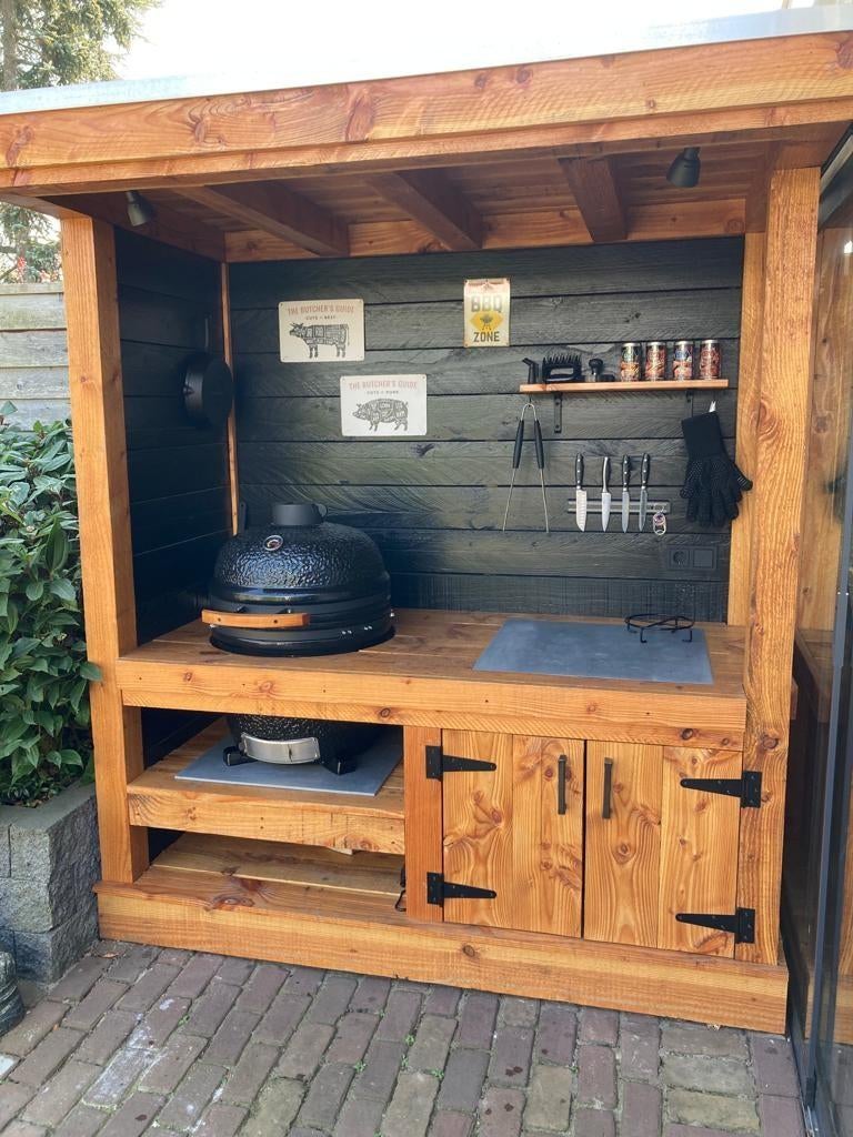 Buitenkeuken op maat en naar wens te maken, ook voor greeneg, Maatwerk, Houtskool, Ophalen of Verzenden, Zo goed als nieuw