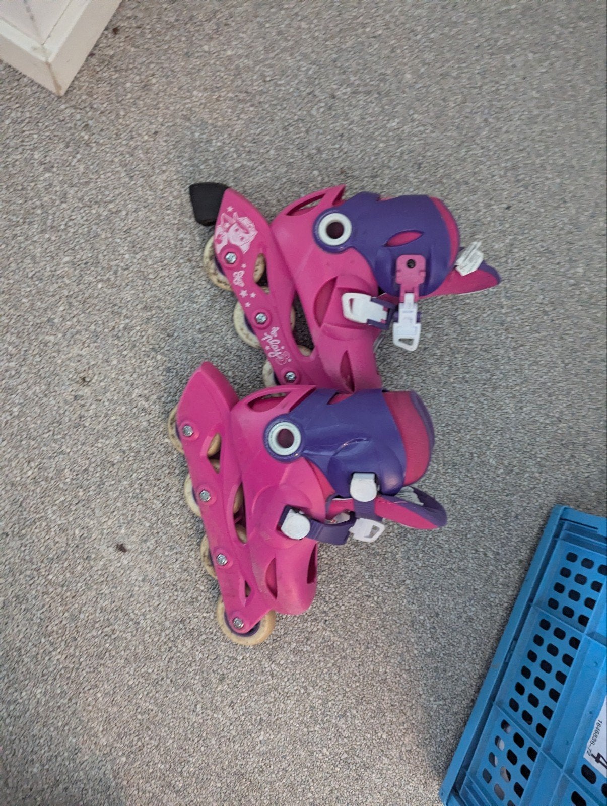 Roze en paarse inline skates maat 28-30, Sport en Fitness, Schaatsen, Ophalen, Gebruikt, Overige typen, Nijdam