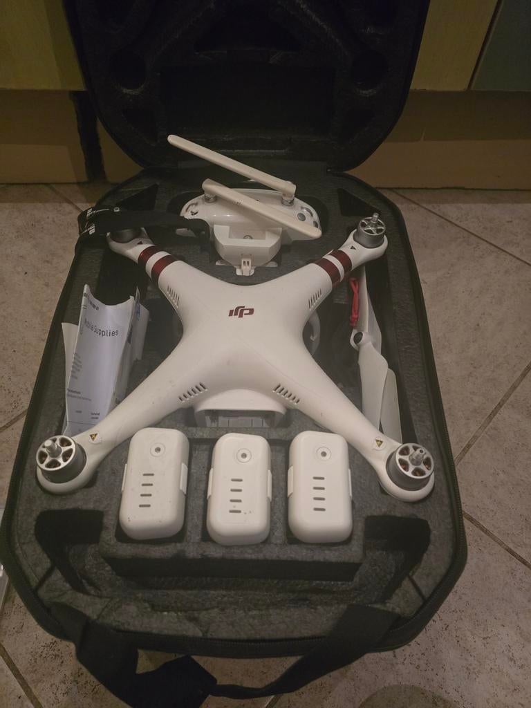 DJI Phantom 3 profess+Advanced + se Drone met 6 accu's, Audio, Tv en Foto, Drones, Gebruikt, Cameradrone, 1 tot 5 kilometer, 900 gram tot 4 kilo