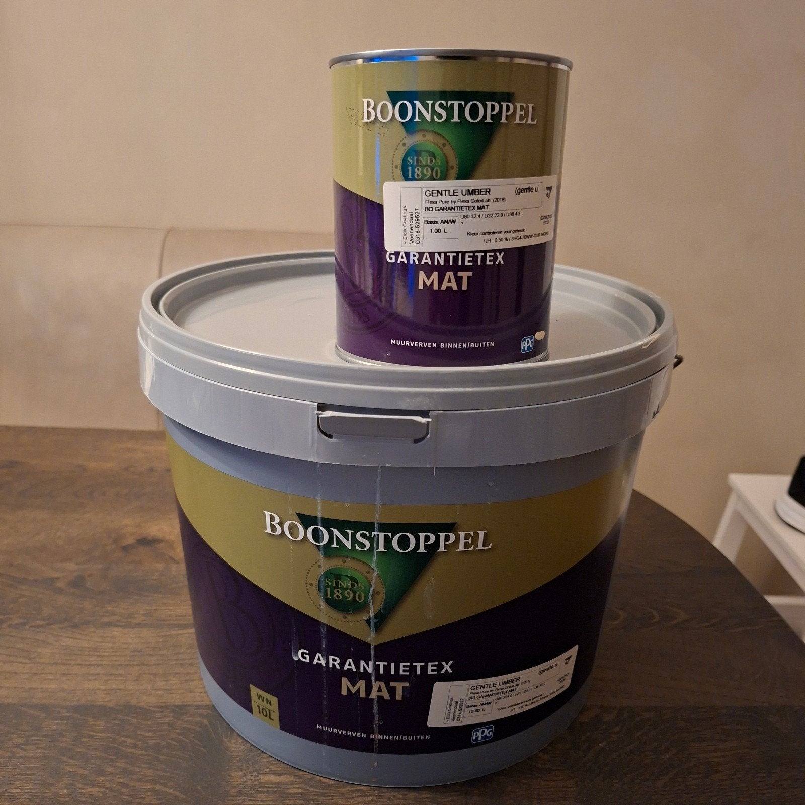 latex Gentle Umber Flexa 60m2 (5 ltr), Doe-het-zelf en Verbouw, Ophalen, Nieuw, Wit