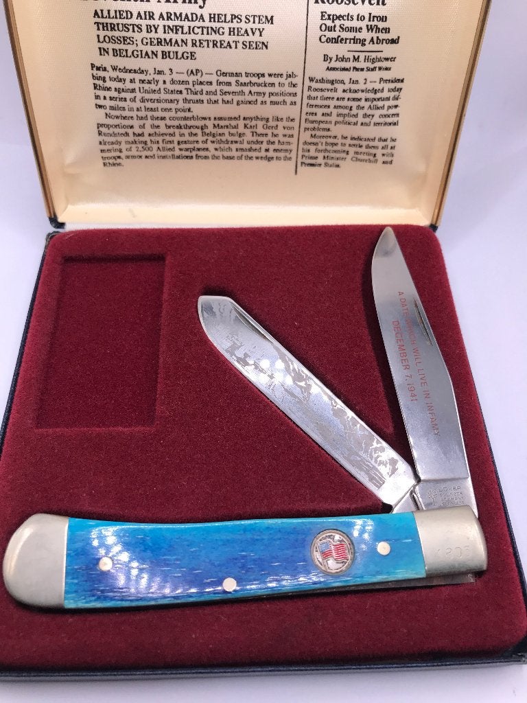 Rare Boker Commemorative Series WWII Trapper numbers, Caravans en Kamperen, Kampeergereedschap, Zo goed als nieuw, Ophalen of Verzenden