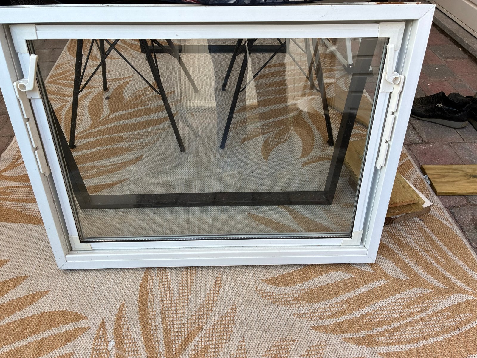 Gebruikt Gevelraam met Dubbelglas, Doe-het-zelf en Verbouw, Glas en Ramen, Ophalen, Gevelraam of Ruit, Gebruikt, Minder dan 80 cm