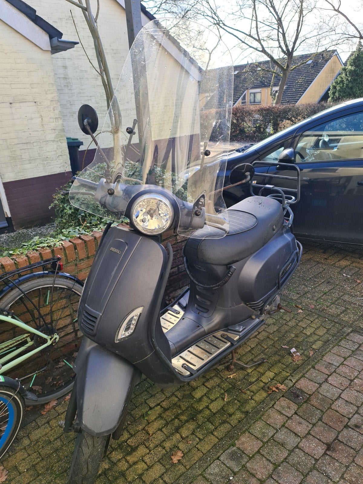 Scooter Momo morino 50 met windscherm 1e eigenaar, Fietsen en Brommers, Ophalen, Gebruikt, Benzine