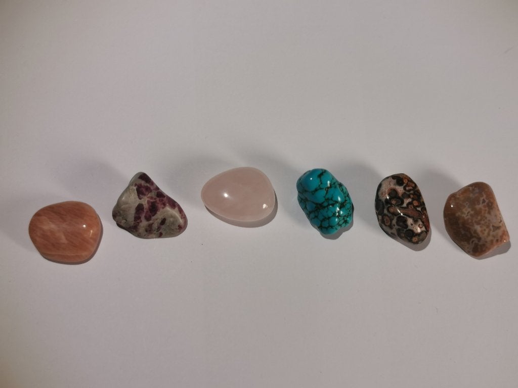 Setje van 6 trommelstenen 46 gram, Ophalen of Verzenden, Mineraal