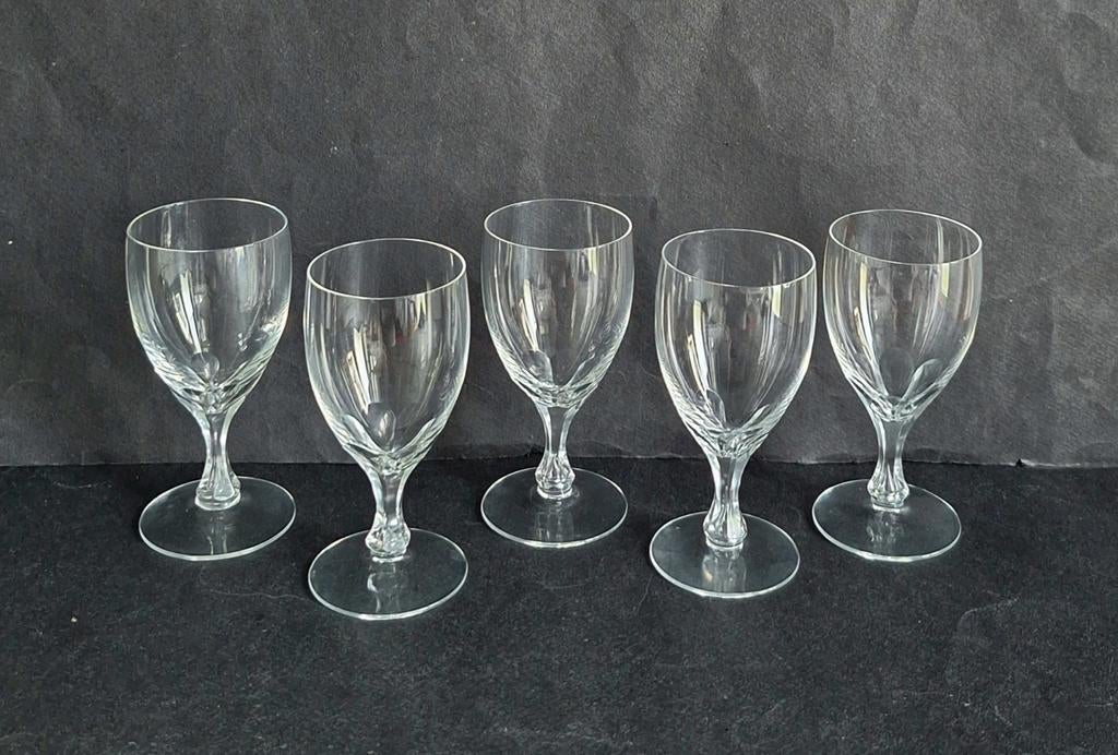 Orrefors Sweden 5 kristallen port/sherry glazen. Coronation, Verzamelen, Ophalen of Verzenden, Zo goed als nieuw, Overige typen
