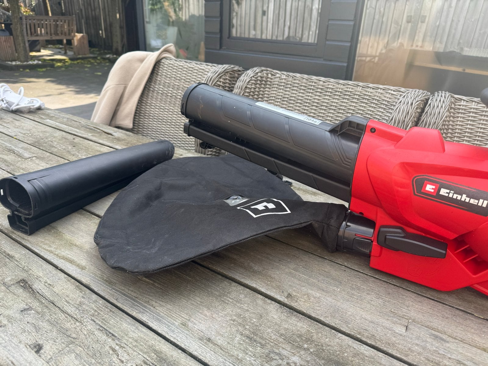 Einhell Bladzuiger/Bladblazer - Zo goed als nieuw, Ophalen, Handgedragen, Zo goed als nieuw, Met opvangzak