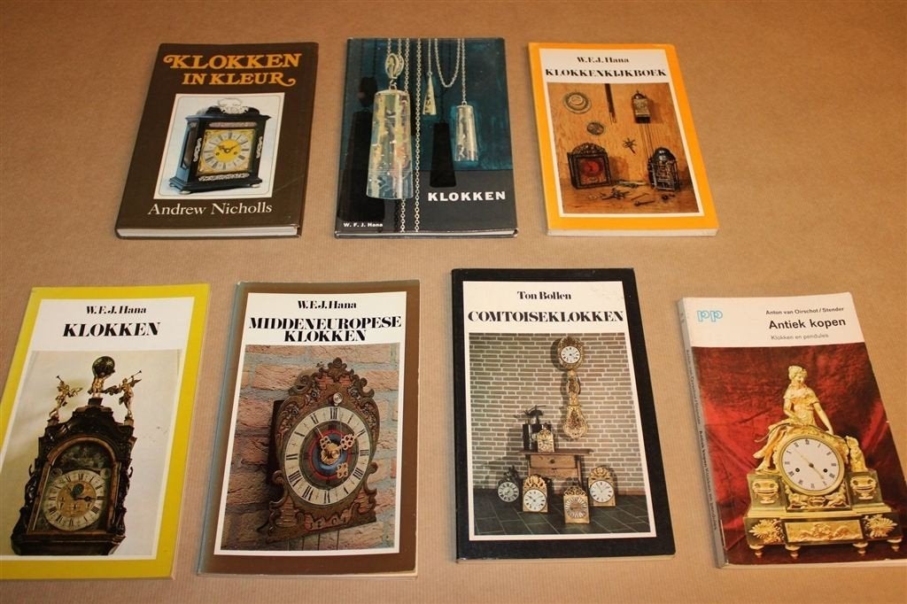 Antieke Klokken — 7 Boeken over Uurwerken en Pendules, Ophalen of Verzenden, Gelezen
