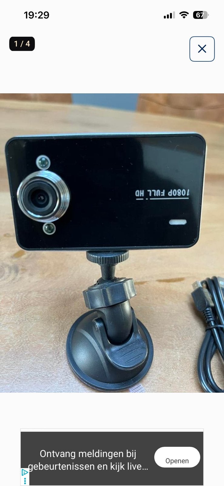 HD dashbord camera., Ophalen, Zo goed als nieuw