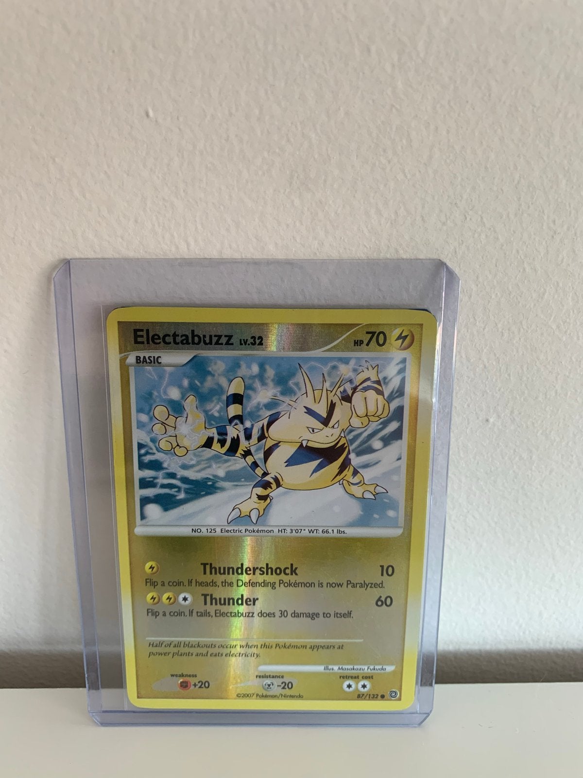 Electabuzz Lv.32 Pokémon Kaart - Reverse Holo, Ophalen of Verzenden, Gebruikt, Losse kaart