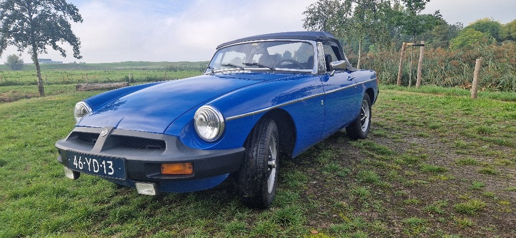 MGB Tourer/Roadster 1975 Blauw, Auto's, Zwart, 4 cilinders, Cabriolet, Blauw