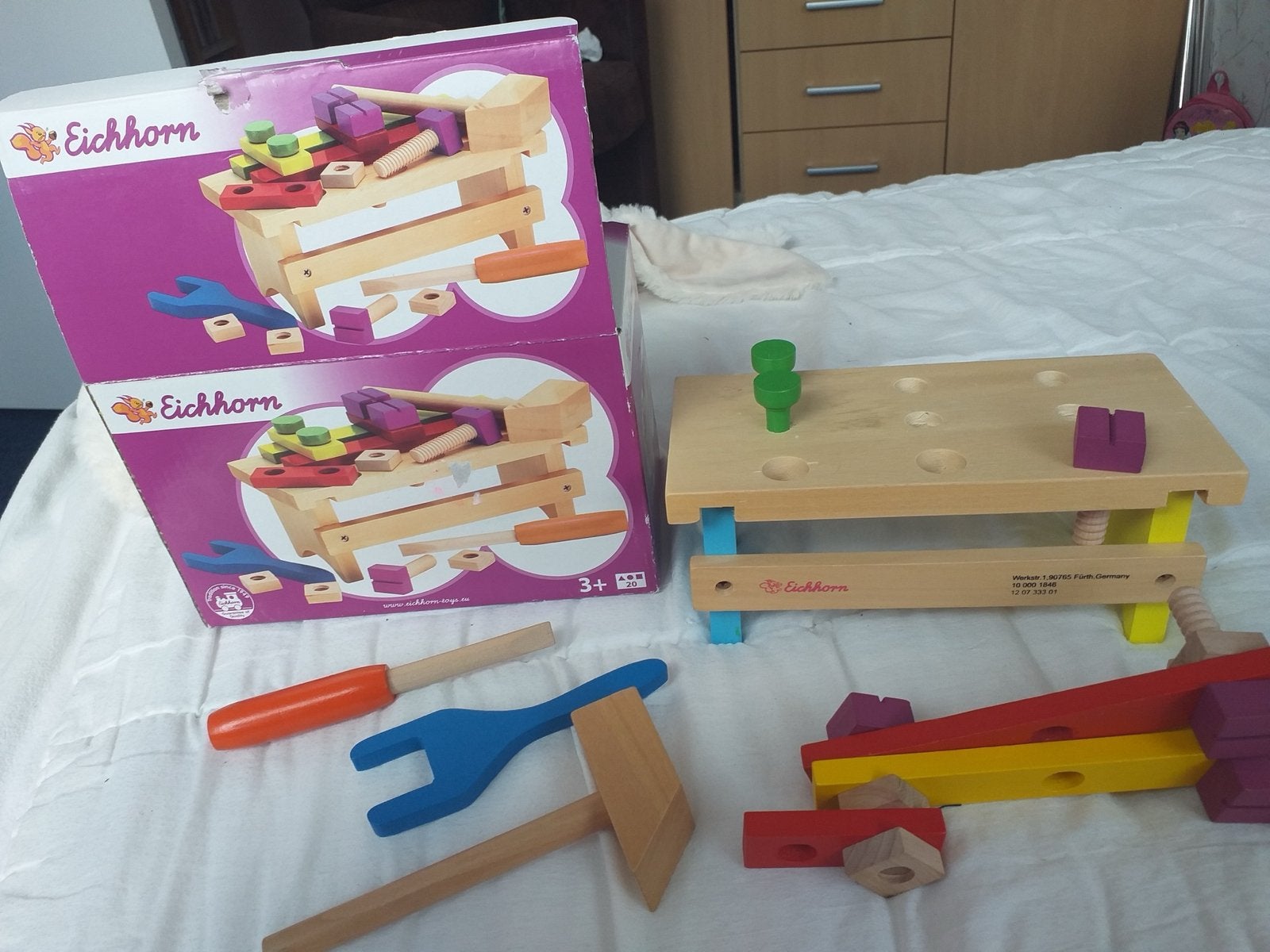 Eichhorn Houten Werkbank Speelgoedset, Kinderen en Baby's, Speelgoed | Houten speelgoed, Ophalen of Verzenden, Gebruikt, Overige typen