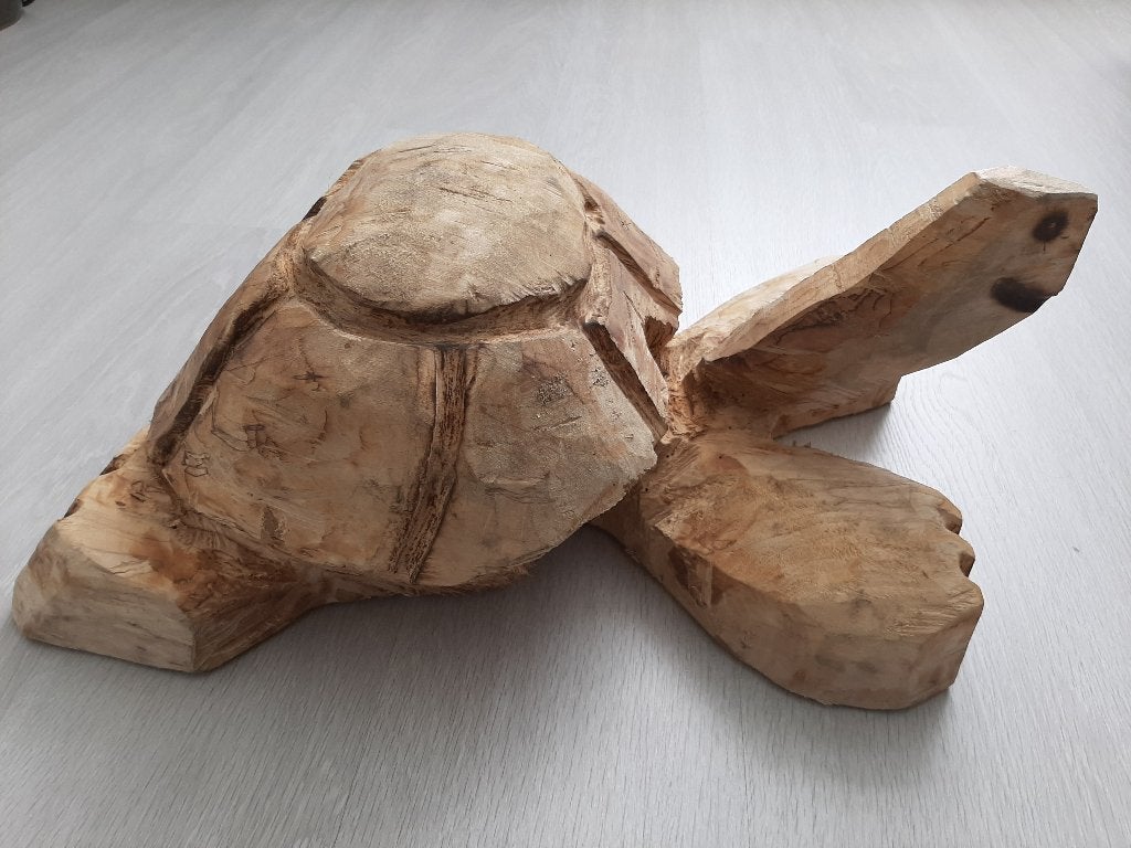 hand gemaakte houten schildpad, Ophalen, Handgemaakt, Zeeleven, Beeld