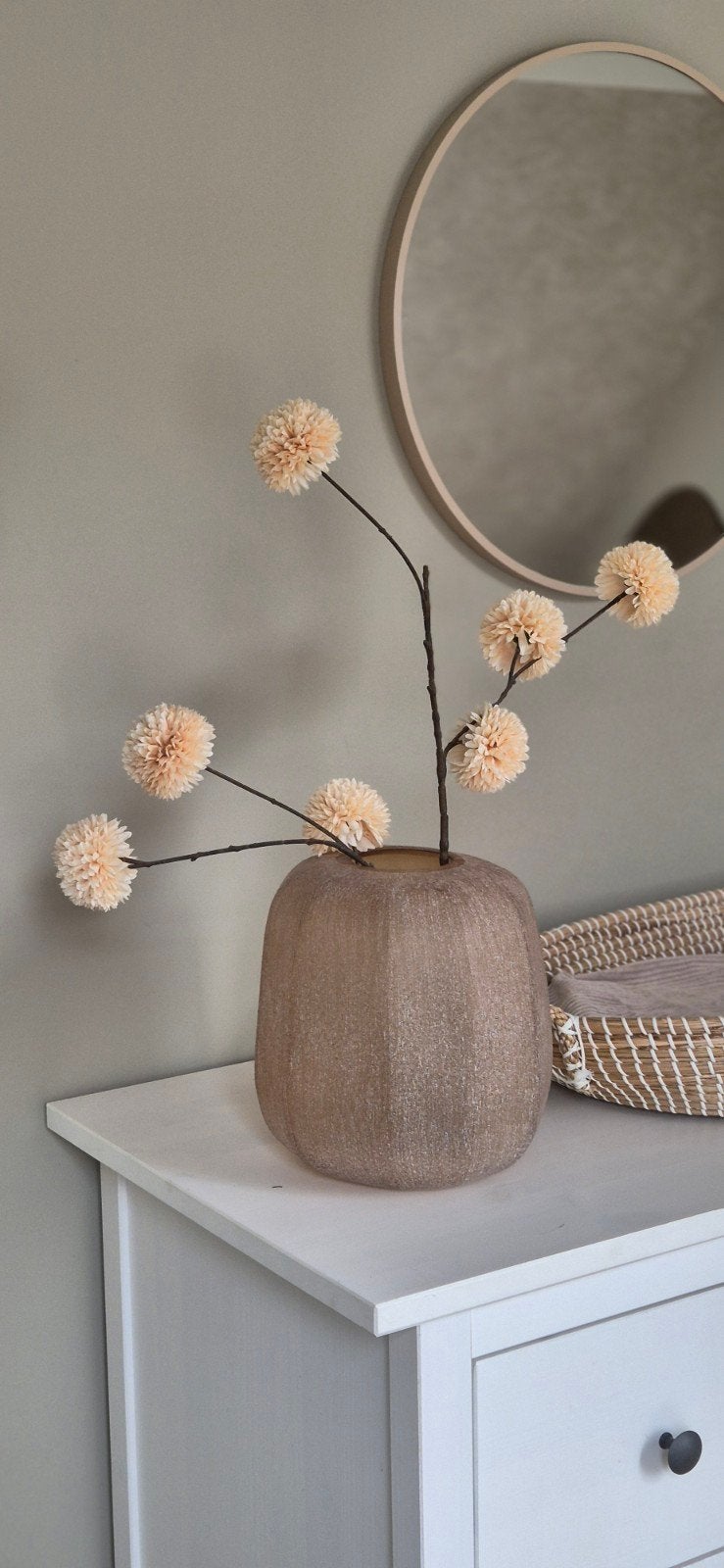 Set van 2 elegante vazen - perfect voor elk interieur, Ophalen, Bruin, Inclusief decoratie, Glas
