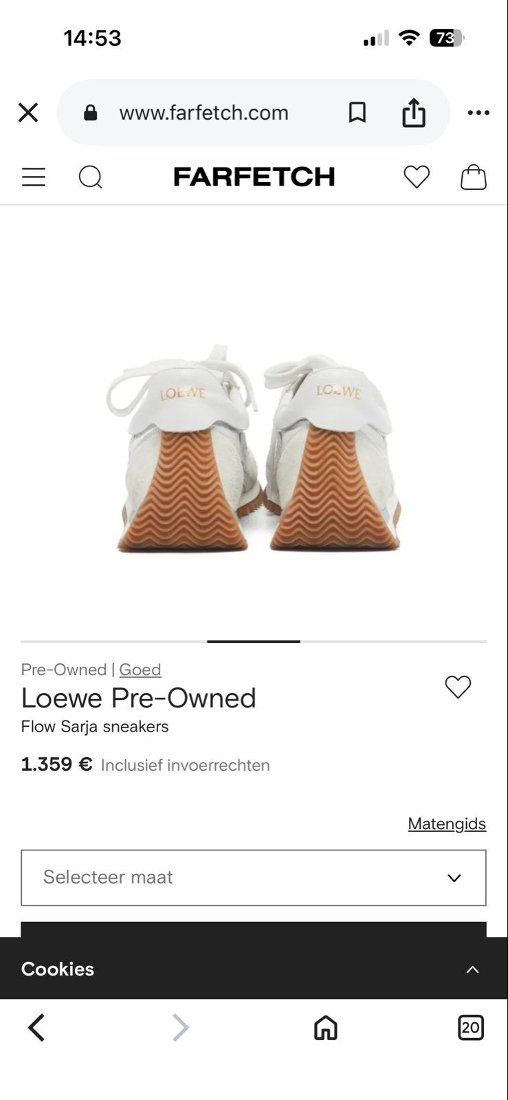 Loewe Flow Runner Sneakers - Wit, Kleding | Dames, Ophalen of Verzenden, Zo goed als nieuw, Wit, Sneakers of Gympen