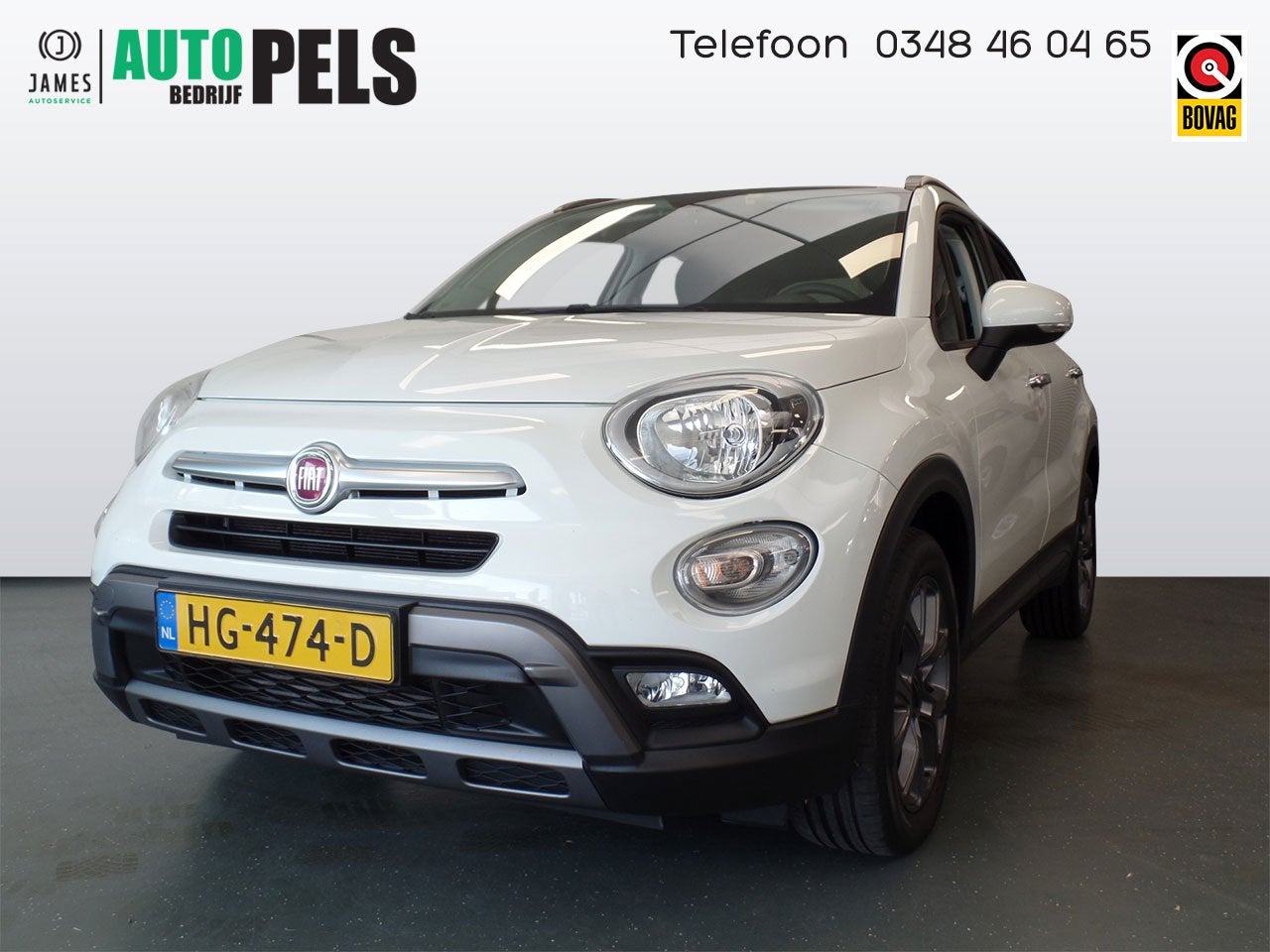 Fiat 500X Cross 1.4 Turbo MultiAir Cross 140pk!, Navigatie,, Auto's, Voorwielaandrijving, Gebruikt, 4 cilinders, Wit