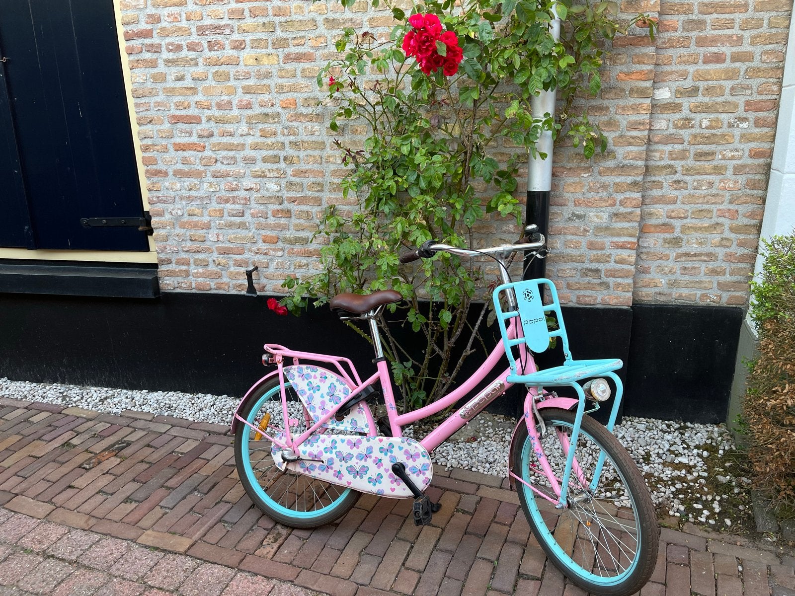 Popal Daily Dutch fiets 22 inch - Roze/Blauw, Ophalen, Terugtraprem, 22 inch, Gebruikt