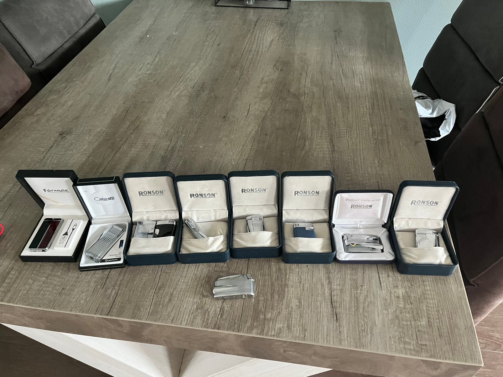 Diverse aanstekers ronson 8x 1x), colibri 1x, formula 1x, Ophalen of Verzenden, Nieuw, Aansteker