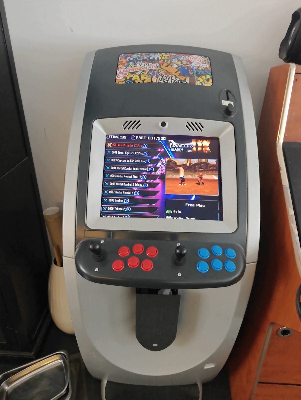 Arcade Kast met Pandora Saga DX Plus - 5000 games, Ophalen, Overige merken, Zo goed als nieuw
