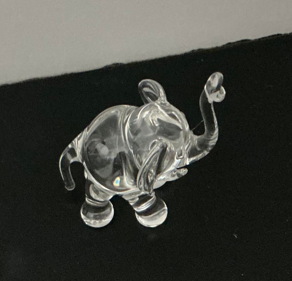 Vintage Schattig miniatuur Olifantje van  glas, Murano, Ophalen of Verzenden