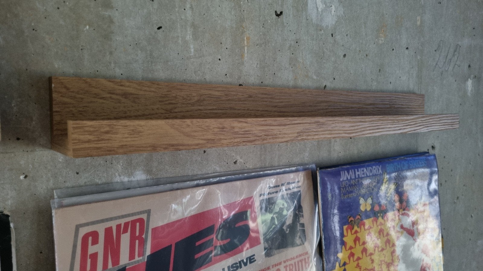 4x wandplanken fotoplanken voor LP's, foto's of boeken, Ophalen, Gebruikt