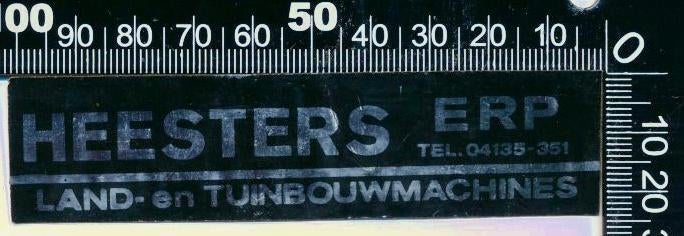 Sticker: Heesters Land en Tuinbouwmachines - Erp, Verzamelen, Ophalen of Verzenden, Zo goed als nieuw, Bedrijf of Vereniging