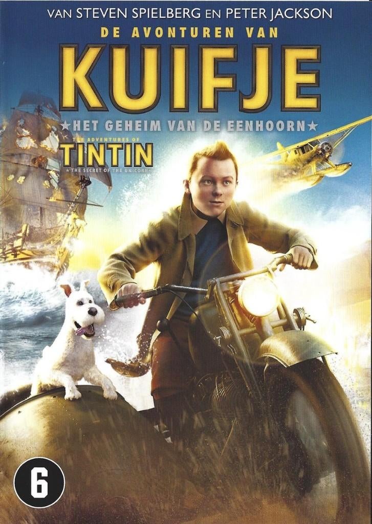 DVD - De Avonturen Van Kuifje - Het Geheim Van De Eenhoorn, Europees, Overige typen, Ophalen of Verzenden, Zo goed als nieuw