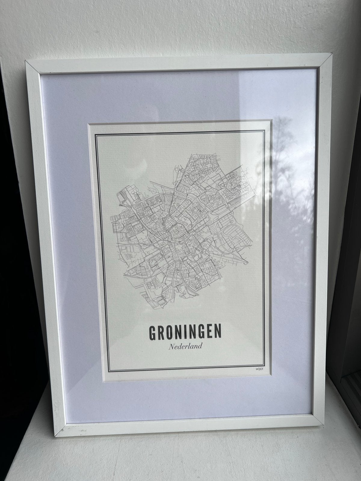 Wijck Kaart Groningen - Ingelijste Stadsplattegrond, Ophalen, Minder dan 50 cm, 5 – 50, Print