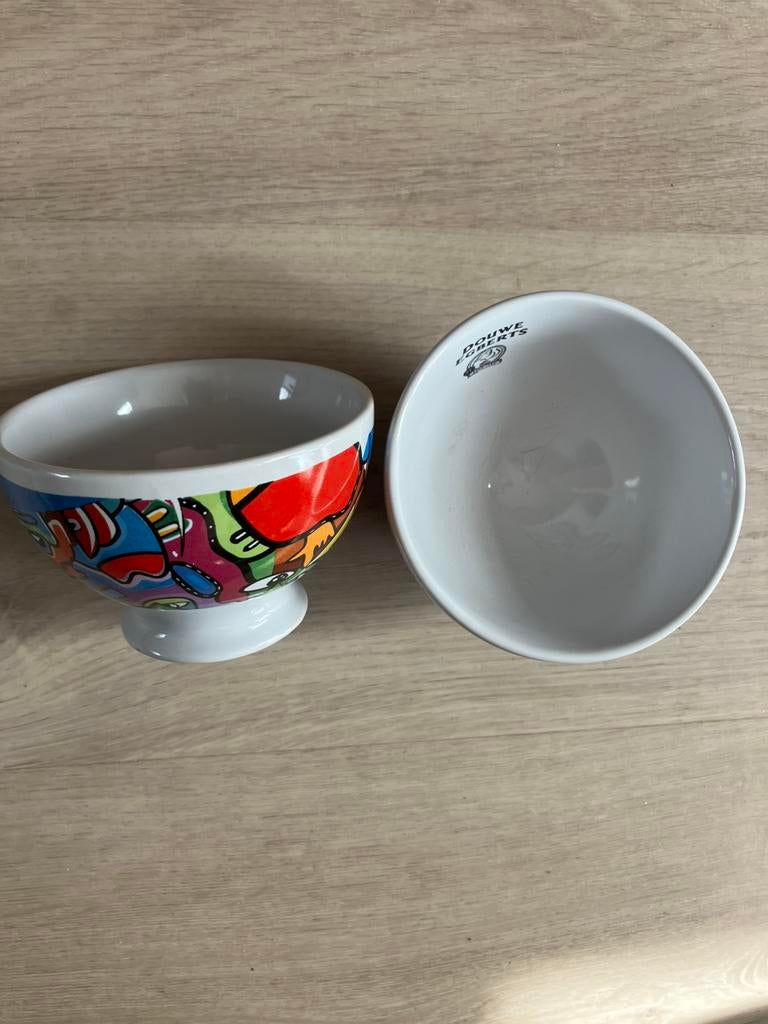 Douwe Egberts 2 spoelkommetjes, Ophalen of Verzenden, Zo goed als nieuw, Overige stijlen, Kop(pen) en/of Schotel(s)
