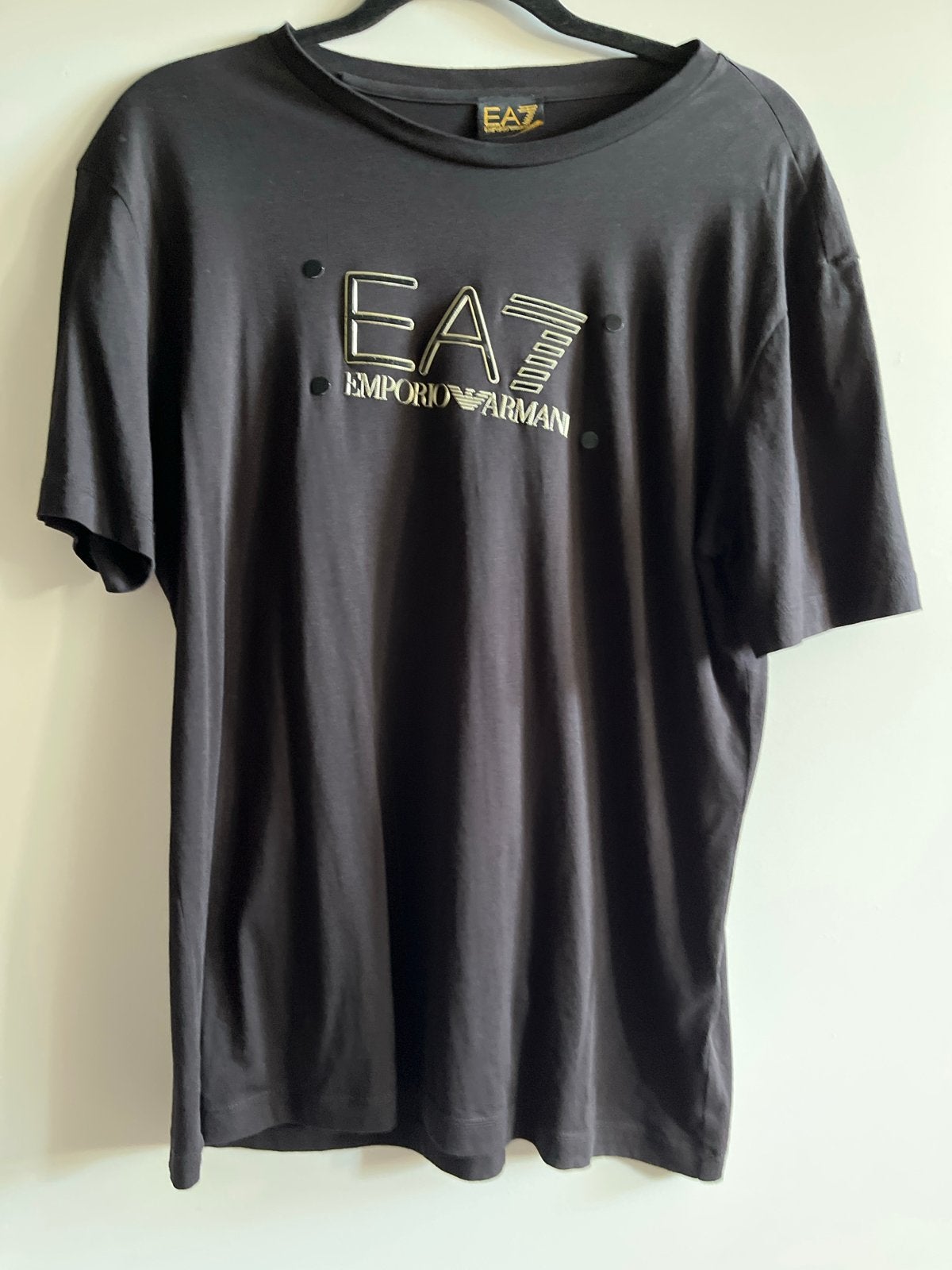 EA7 Emporio Armani T-shirt Zwart Maat M, Ophalen of Verzenden, Zo goed als nieuw, Maat 48/50 (M), Zwart