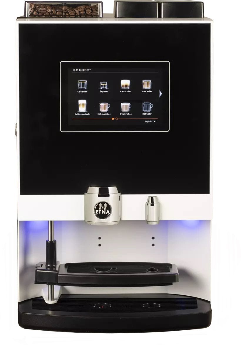 Professionele ETNA Koffiemachine met Touchscreen en Filter, Witgoed en Apparatuur, Stoompijpje, 10 kopjes of meer, Koffiemachine