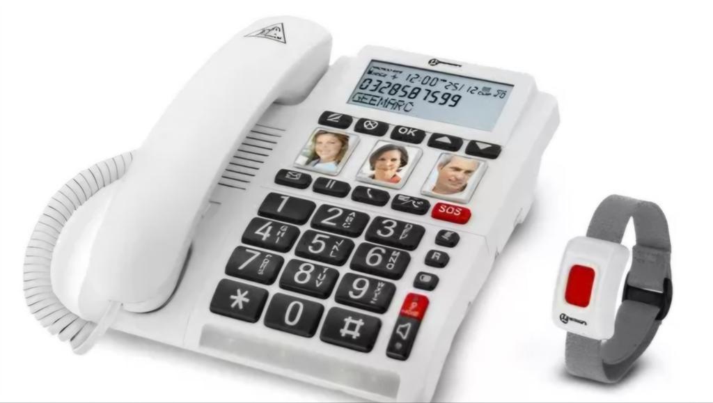 Geemarc CL610  seniorentelefoon met SOS-functie en polsband, Ophalen of Verzenden, Zo goed als nieuw, 1 handset