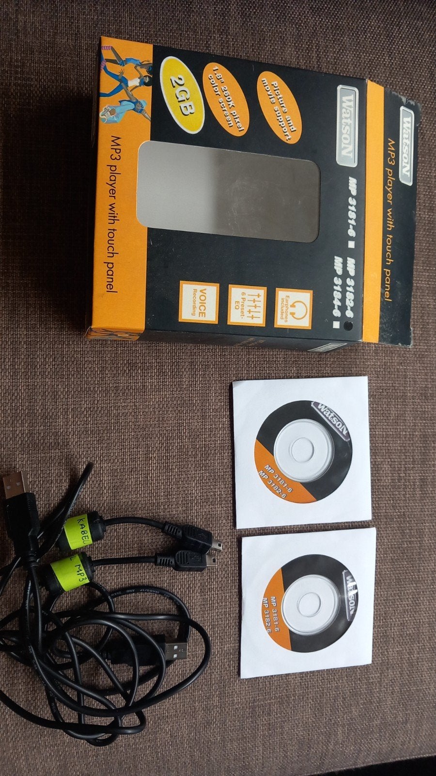 Watson MP3-speler accessoires en doos (zonder speler), Audio, Tv en Foto, Mp4-spelers, Ophalen of Verzenden, Nieuw, Overige merken