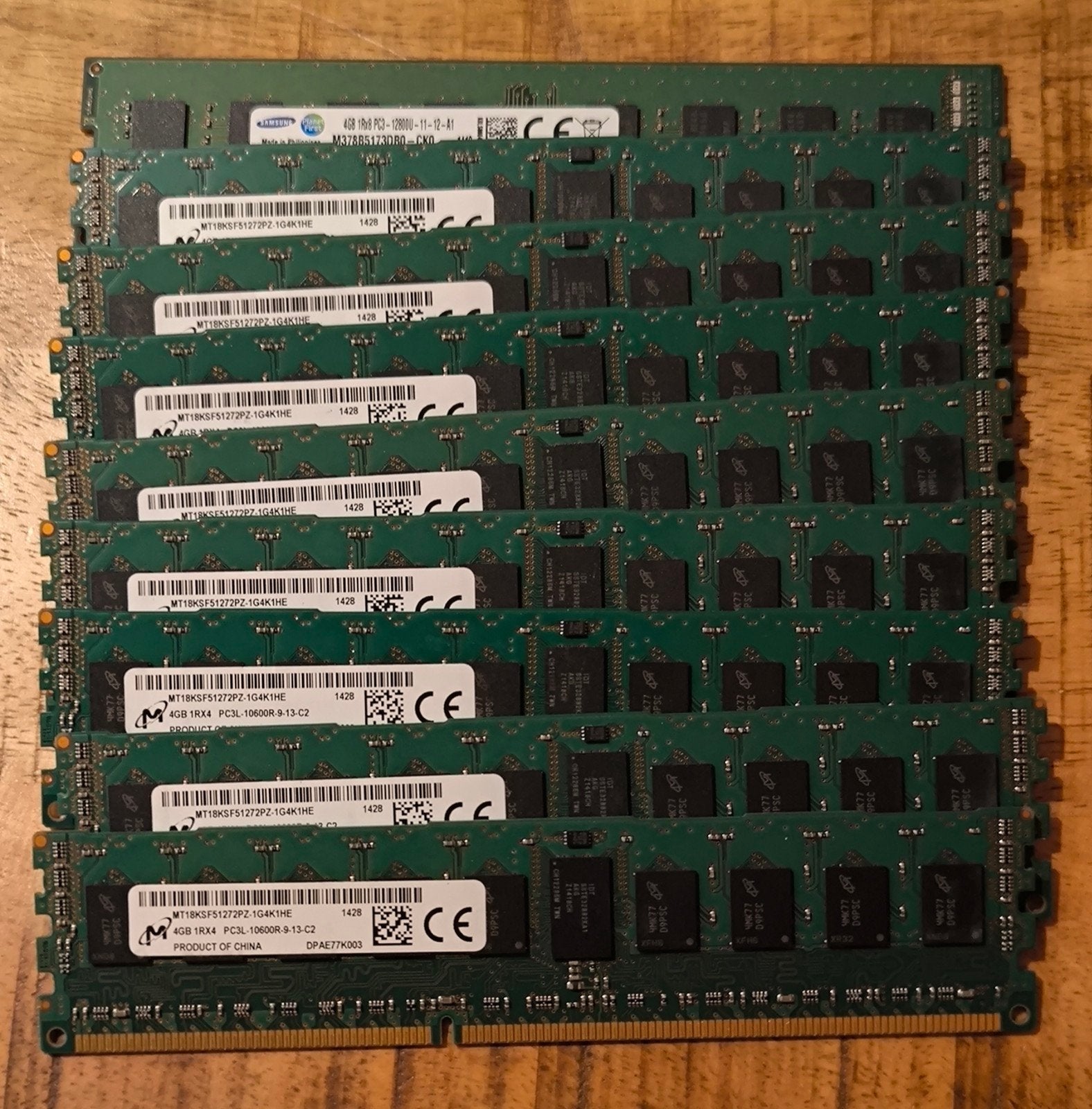 9x 4GB DDR3 10600R Server Geheugen, Computers en Software, Gebruikt, Server, DDR3, Ophalen of Verzenden