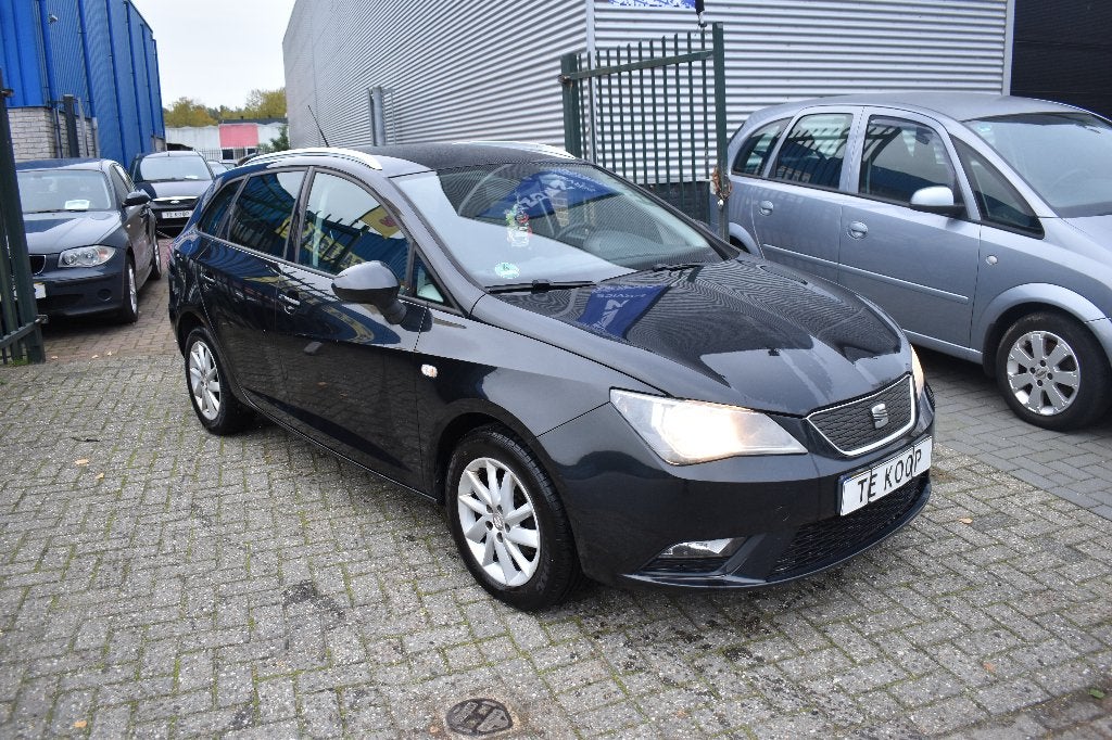 Seat Ibiza 1.2TDI 55KW Ecomotive ST 2012 Zwart, Auto's, Voorwielaandrijving, 74 pk, 1199 cc, Origineel Nederlands