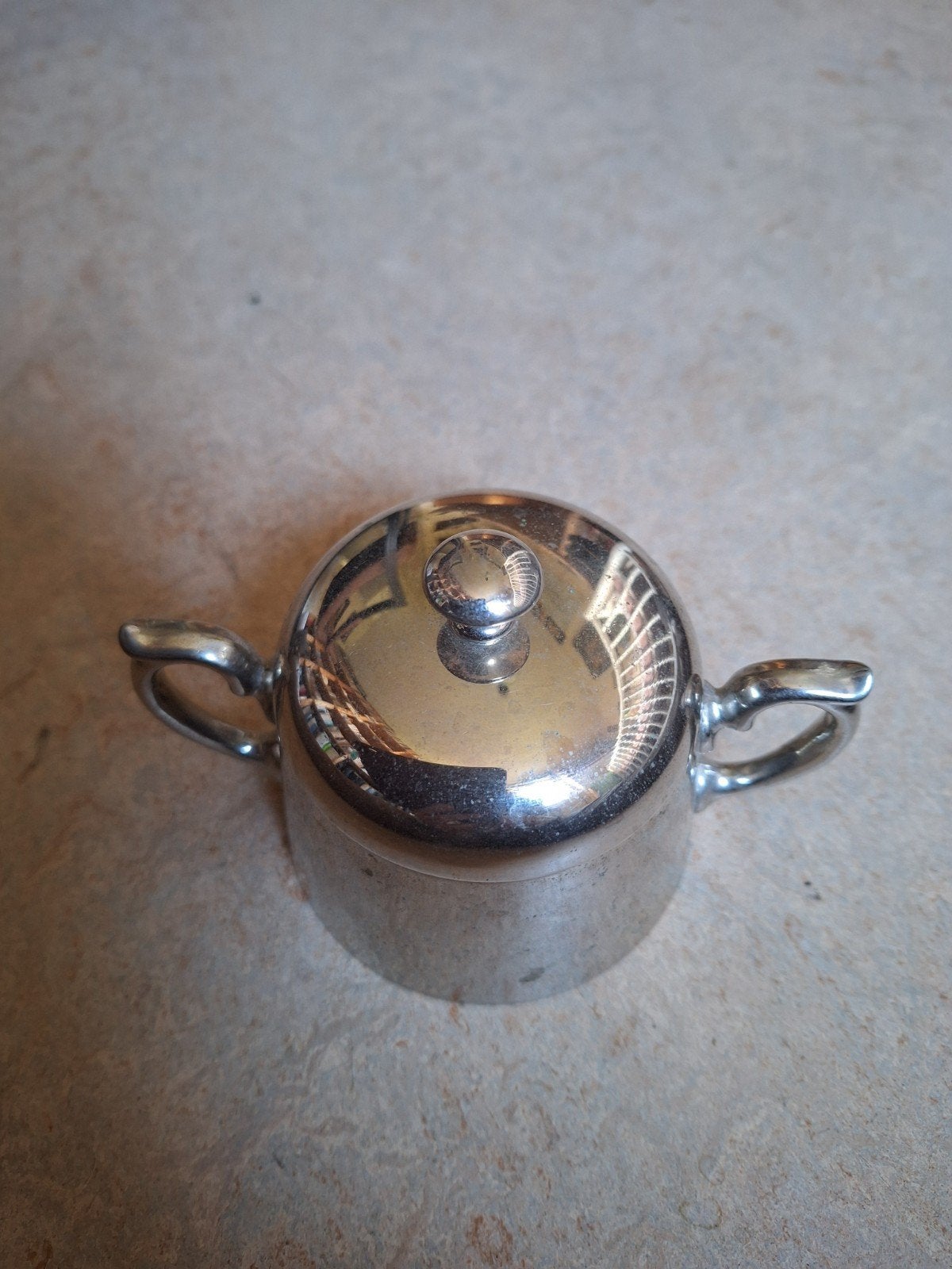 Vintage Zilveren Suikerpotje met Handvatten, Antiek en Kunst, Ophalen of Verzenden, Zilver