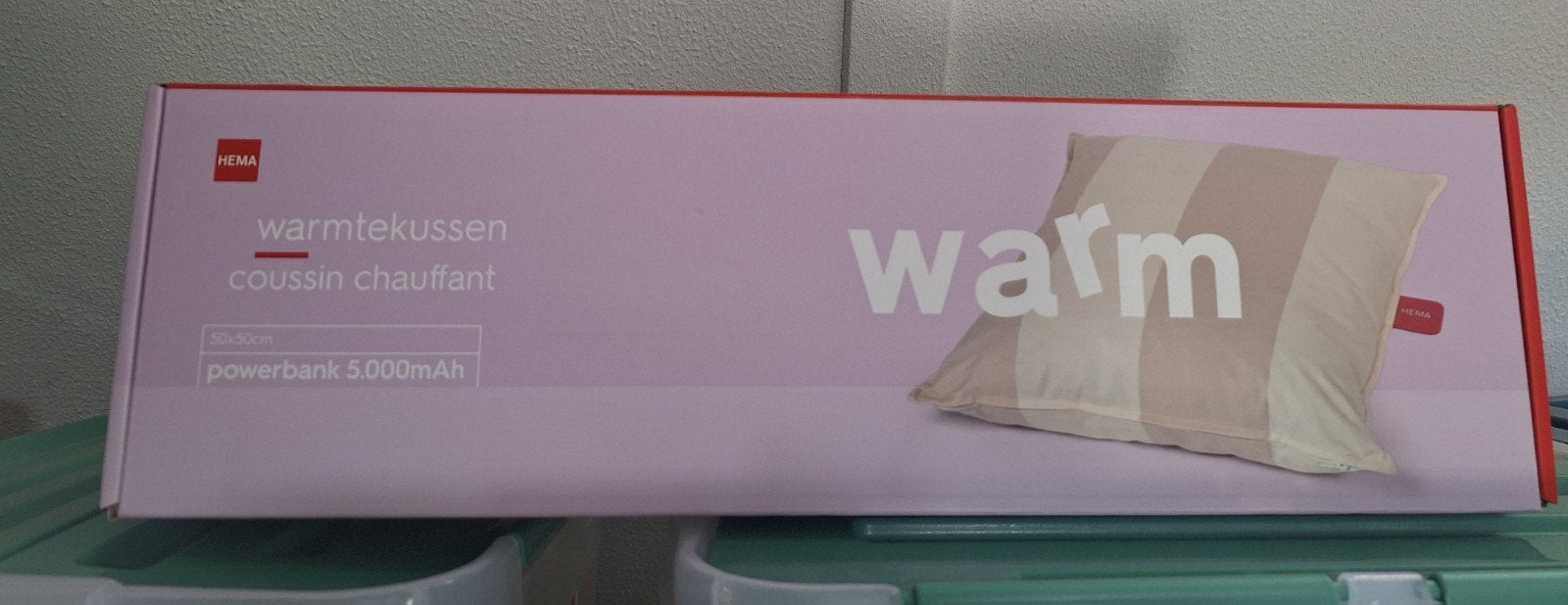 Hema Warmtekussen met Powerbank 50x50cm, Ophalen, Vierkant, Nieuw, Warmtekussen