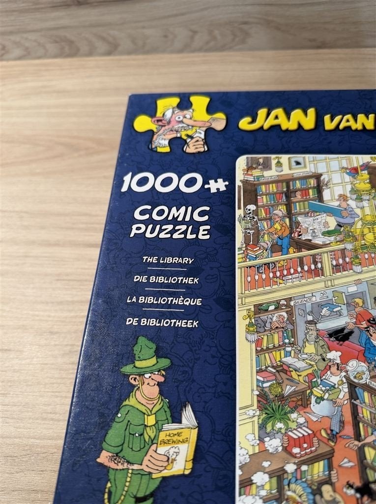 Jan van Haasteren - de bibliotheek - 1000 stuks - s6295, Verzenden, 500 t/m 1500 stukjes, Zo goed als nieuw
