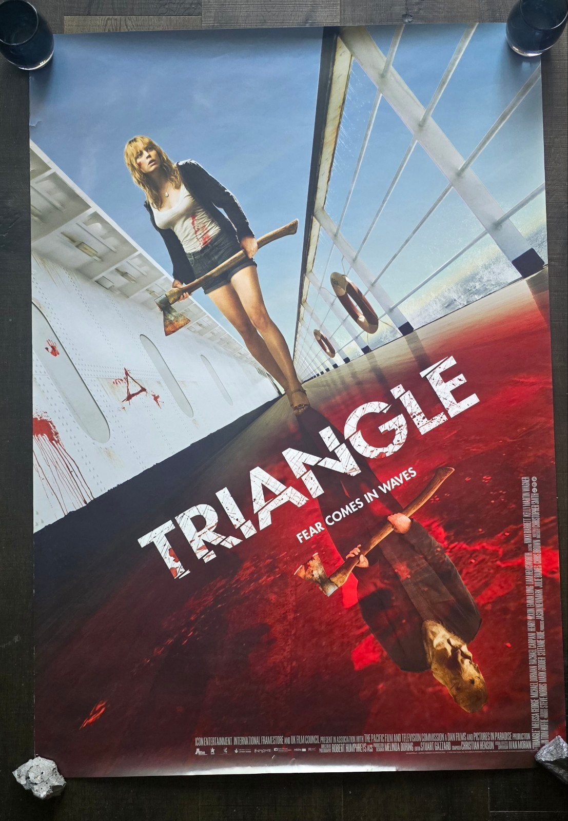 lichtbak bioscoopposter TRIANGLE, Ophalen of Verzenden, Deurposter of groter, Film en Tv