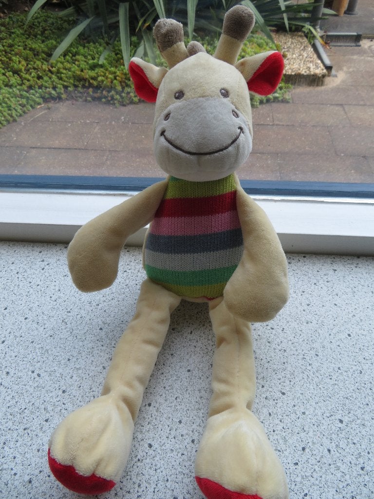 Giraffe giraf of koe merk Nicotoy meet ca 38 cm totaal, Giraf, Ophalen of Verzenden, Zo goed als nieuw, Wasbaar