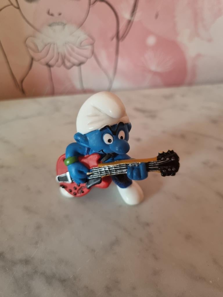 Smurf met gitaar - Schleich 2009, Verzamelen, Smurfen, Ophalen of Verzenden