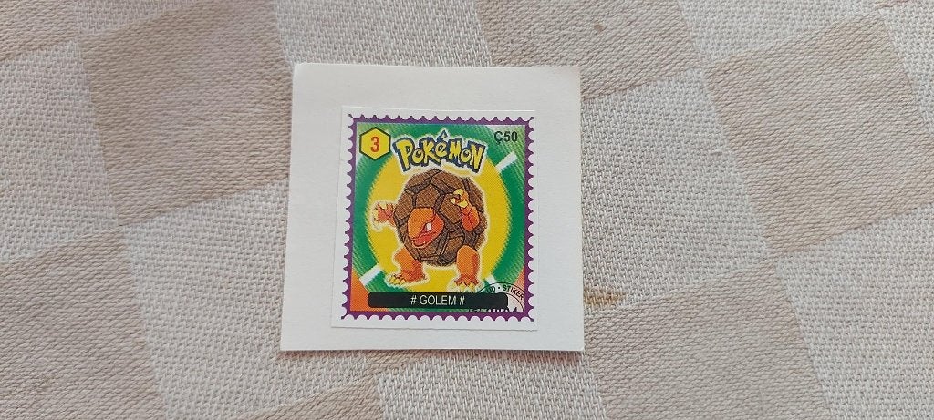 pokemon postzegel zeldzaam gelimiteerd Golem, Ophalen of Verzenden, Nieuw, Overige typen