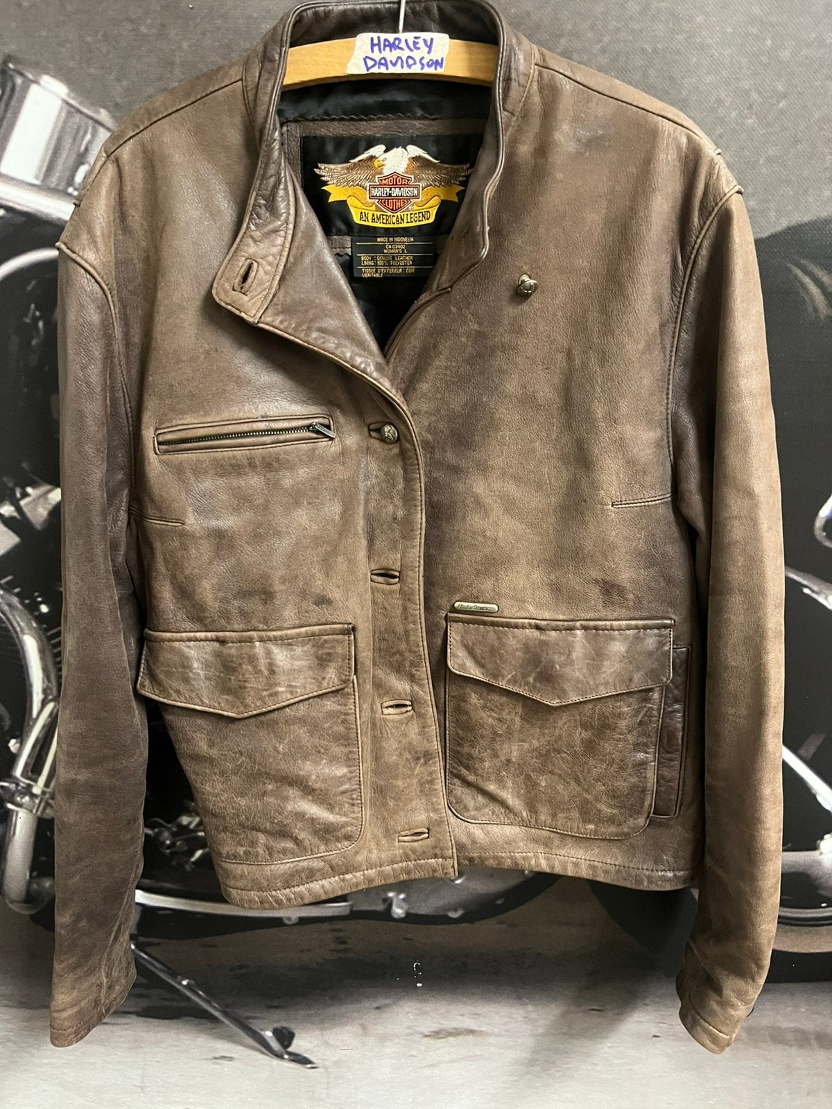 TEAB Originele oldskool lederen Hsrley jas, Verzenden, Tweedehands, Jas | leer