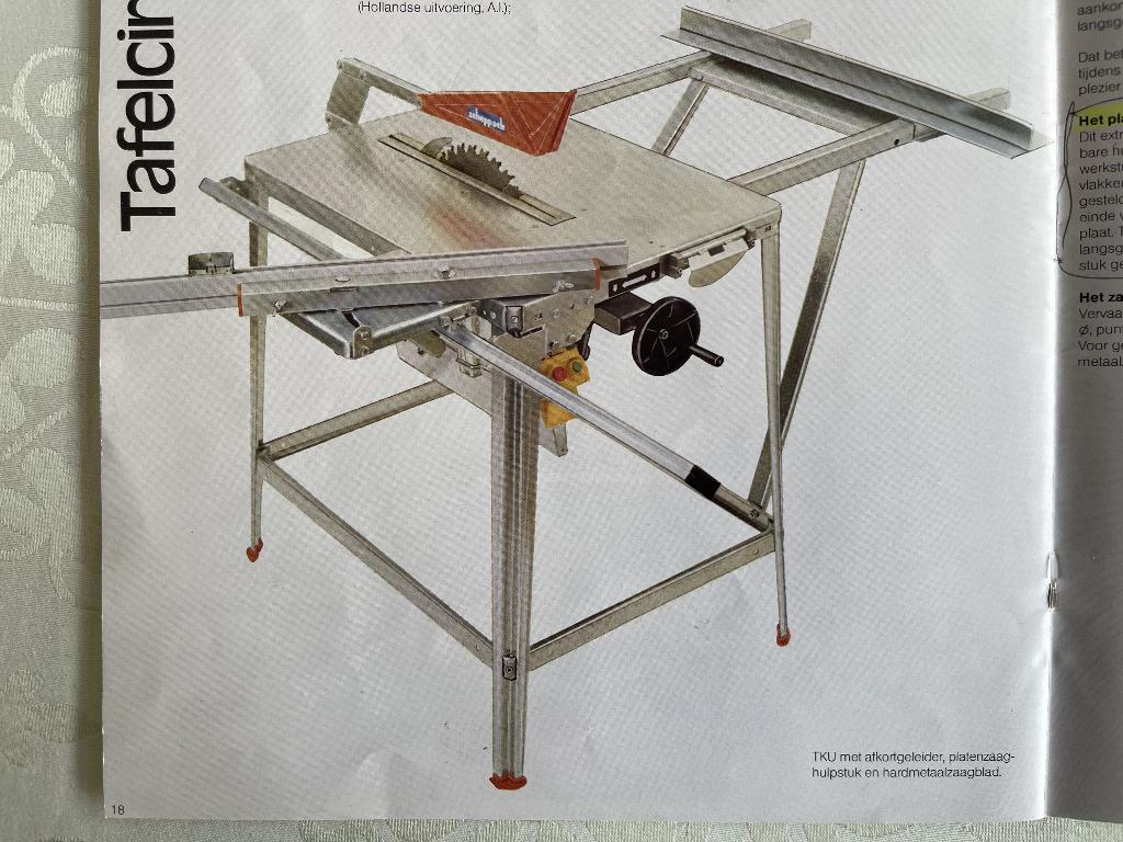tafelcircelzaagmachine, Ophalen, Gebruikt, Cirkelzaag, 1200 watt of meer